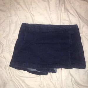 Denim Wrap Skort